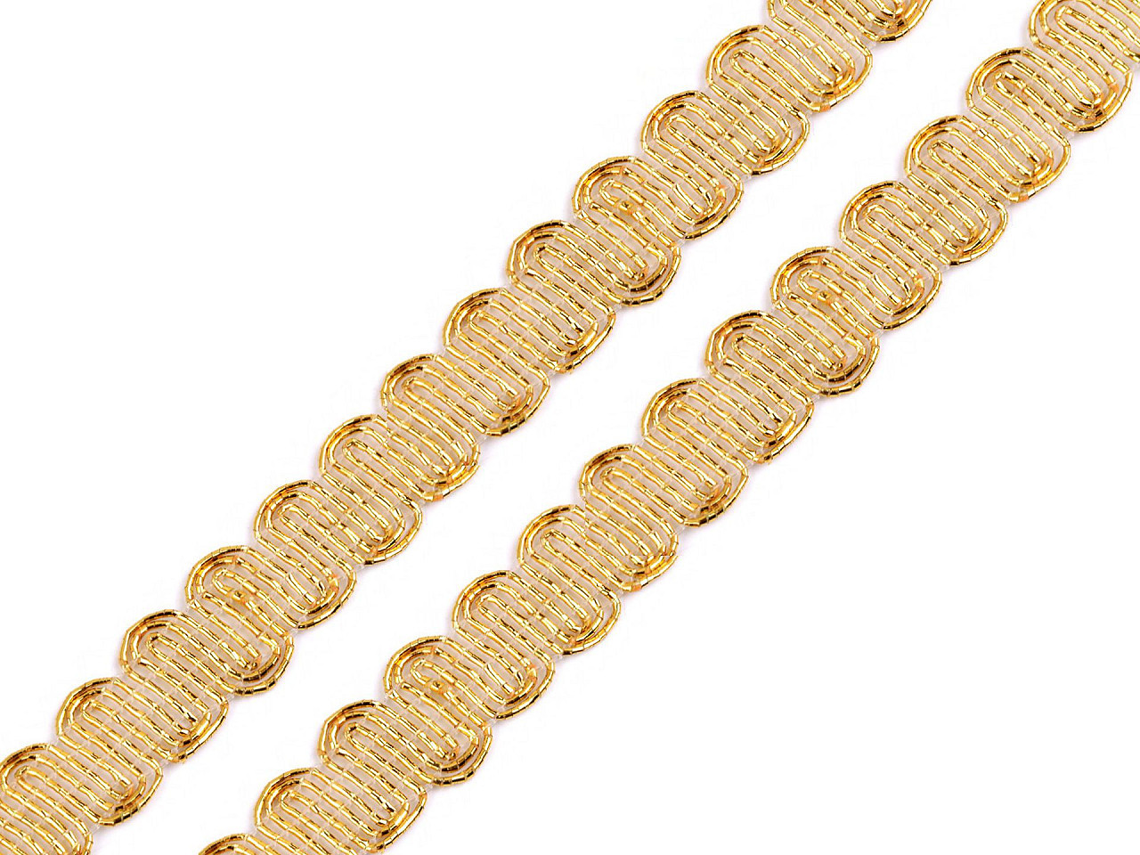 Leonský prýmek šíře 14 mm, barva zlatá