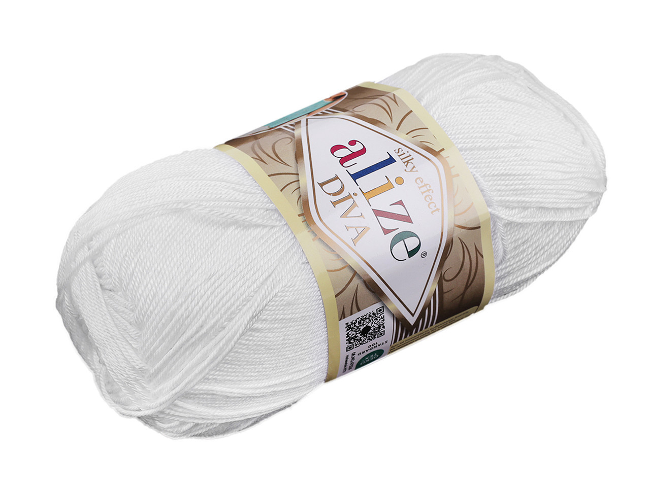 Pletací příze Alize Diva 100 g, barva 11 (55) Off White