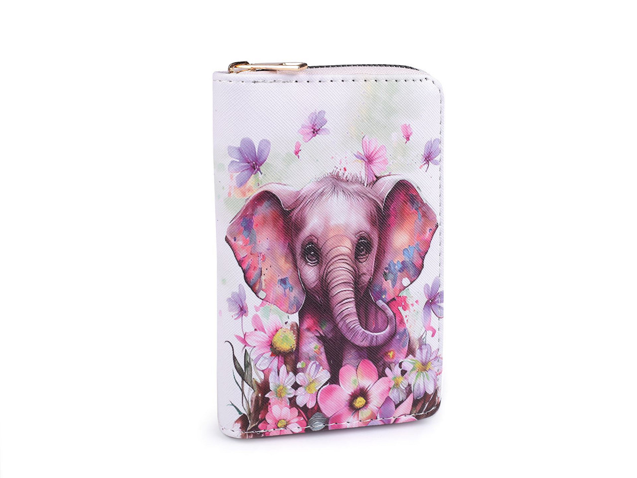 Dámská / dívčí peněženka slon 10x15,5 cm, barva 3 fialovorůžová