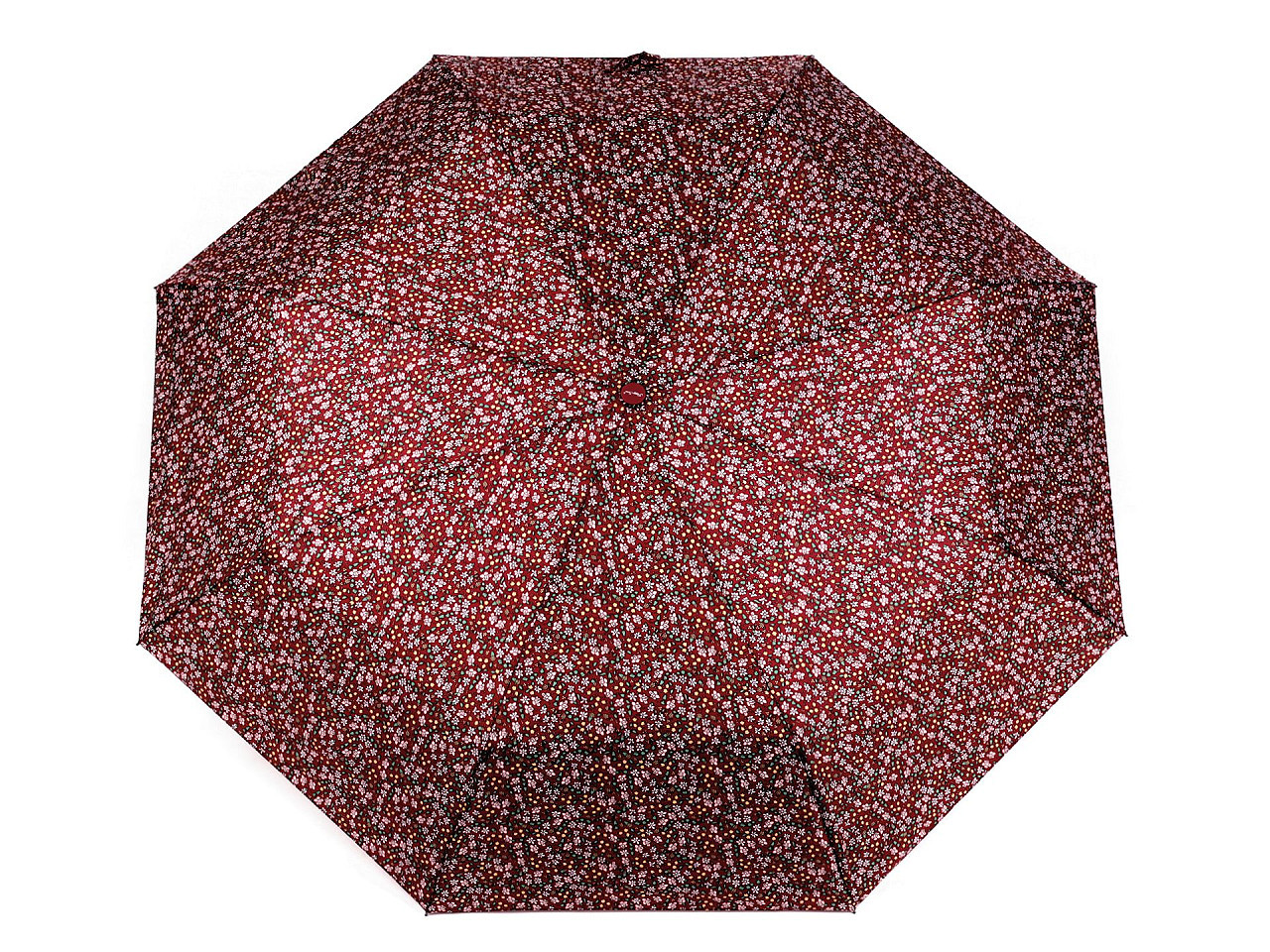 Dámský skládací vystřelovací deštník, barva 2 bordó sv.