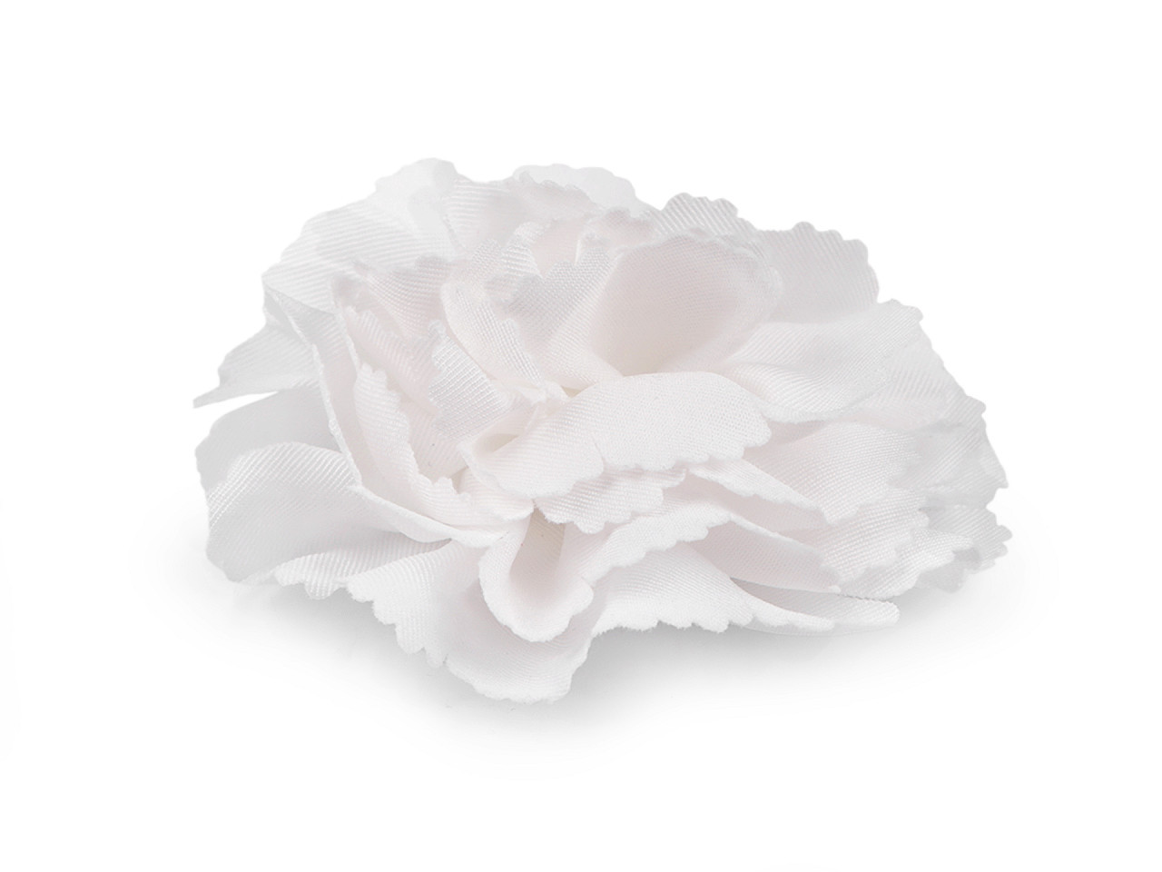 Textilní květ k našití a nalepení Ø10 cm, barva 1 bílá