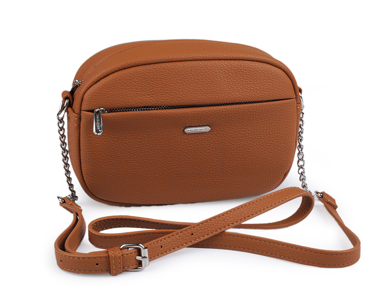 Kabelka crossbody 24x17 cm, barva 4 hnědá koňak