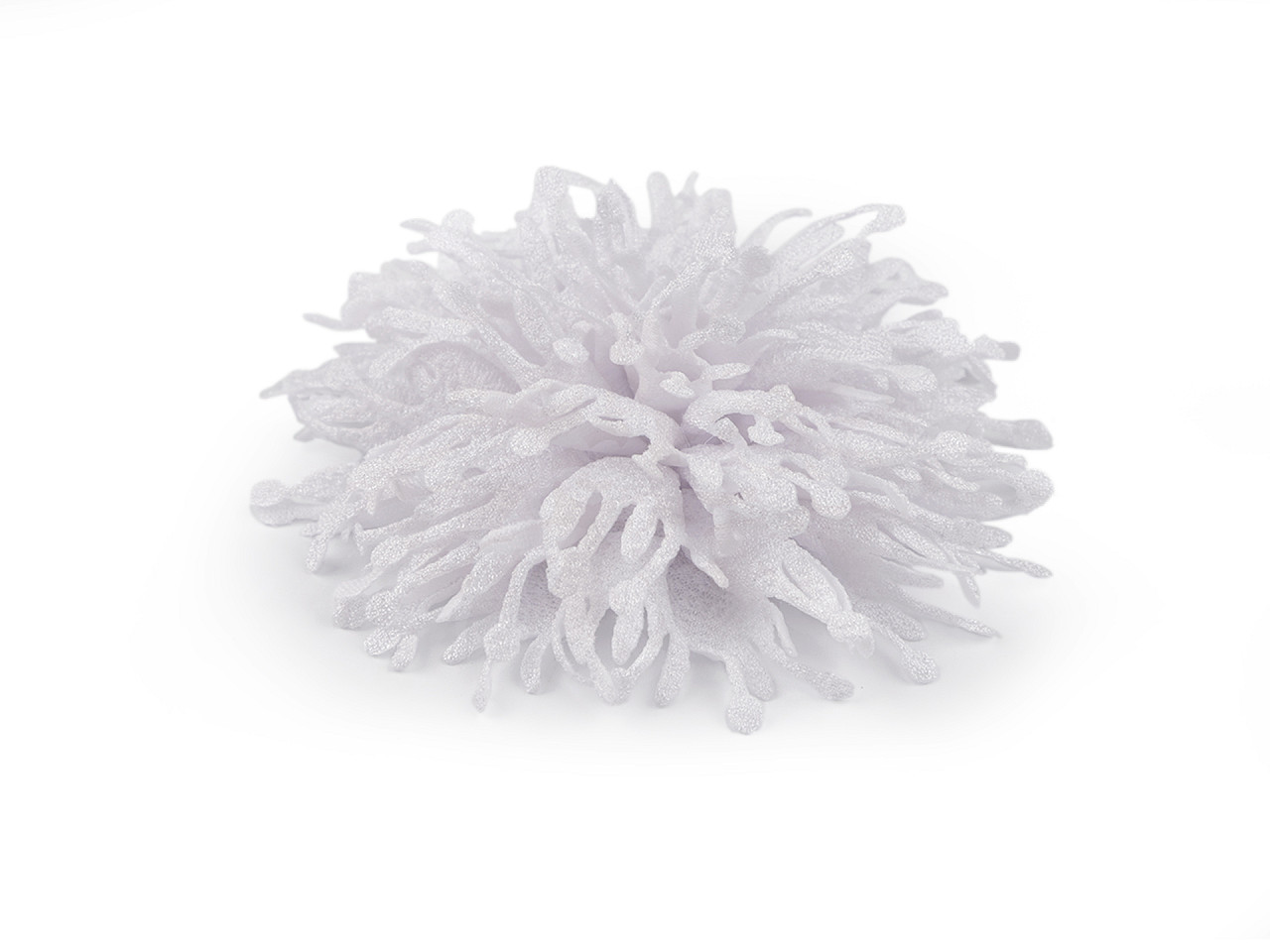 Textilní květ k našití a nalepení Ø10 cm, barva 1 bílá mléčná