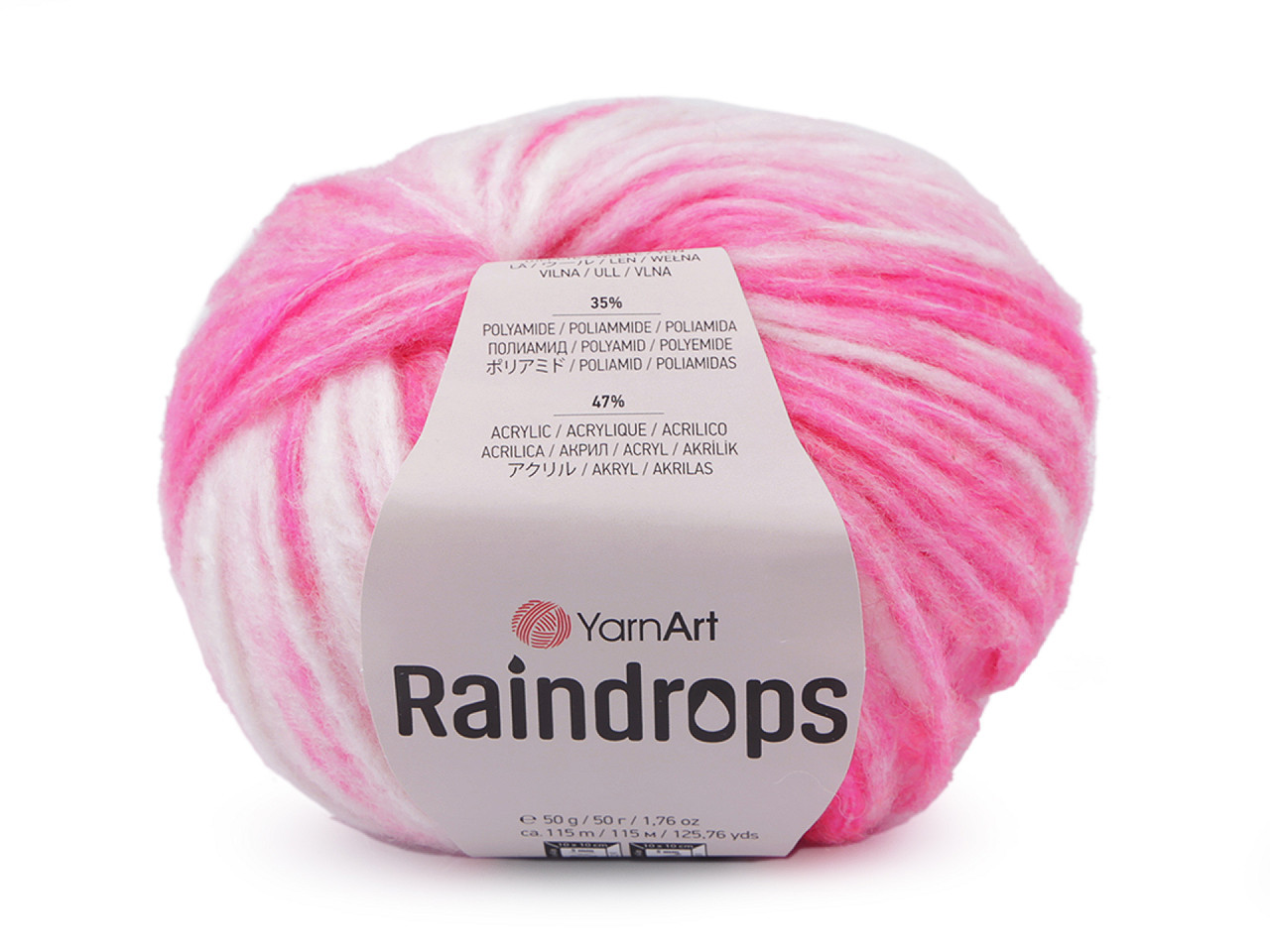 Pletací příze Raindrops 50 g, barva 2 (2915) pink