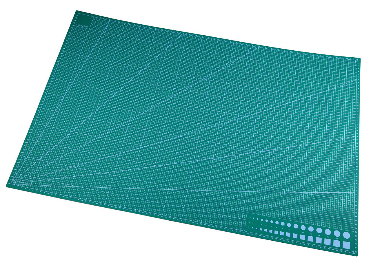 Fotografie Velká řezací podložka 60x90 cm oboustranná, barva 2 zelená pastelová