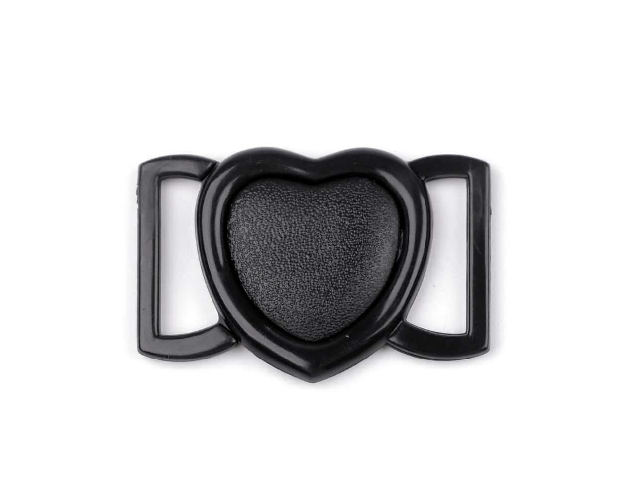 Plavkové zapínání srdce šíře 20 mm plastové, barva 3 černá