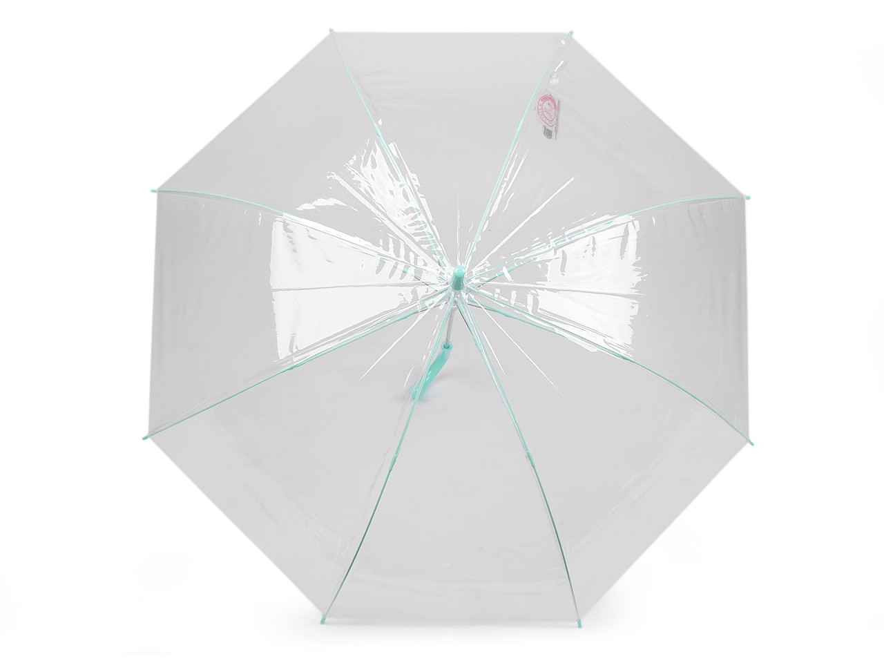 Dámský / dívčí průhledný vystřelovací deštník, barva 3 mint
