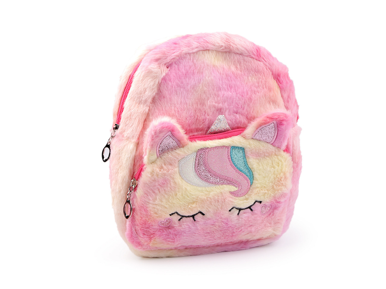 Dětský batoh jednorožec plyšový 23x24 cm, barva 4 růžová