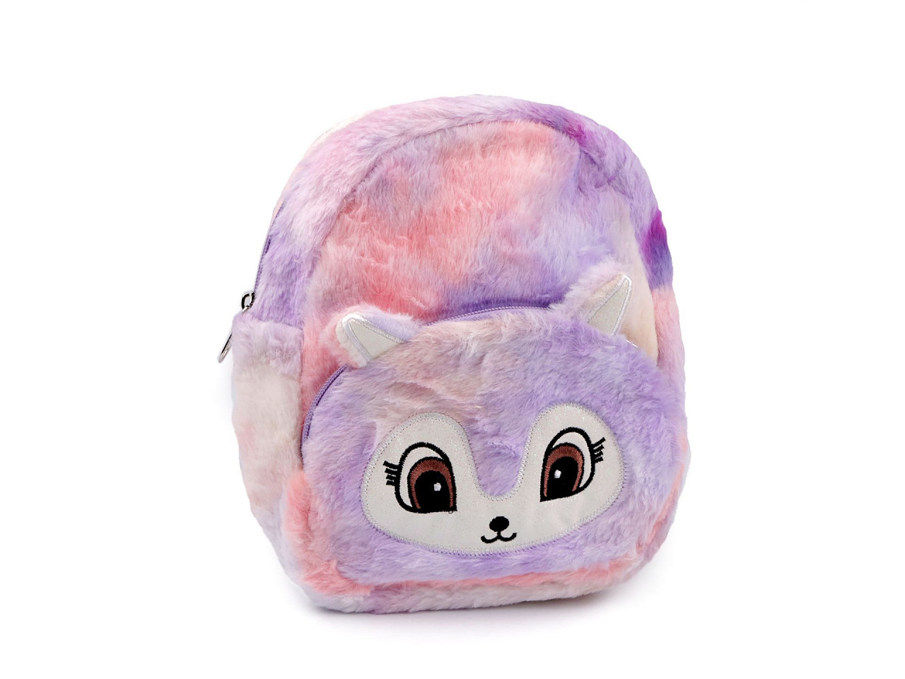 Dětský batoh zvířátko plyšové 23x26 cm, barva 2 fialová sv.