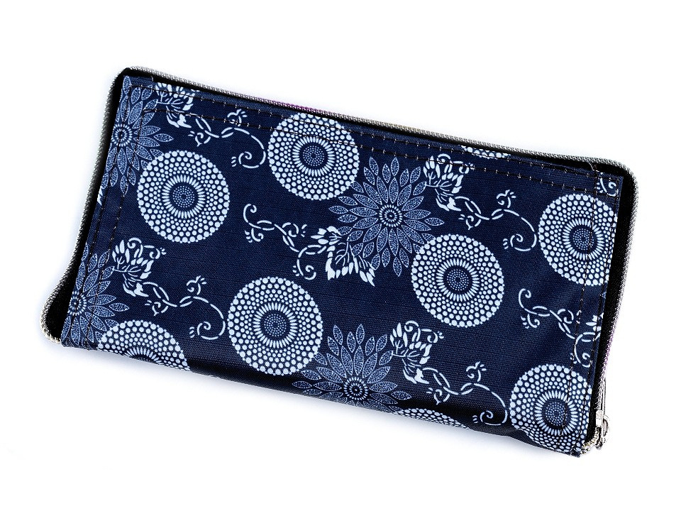 Skládací nákupní taška pevná 35x41 cm, barva 4 modrá pařížská mandala