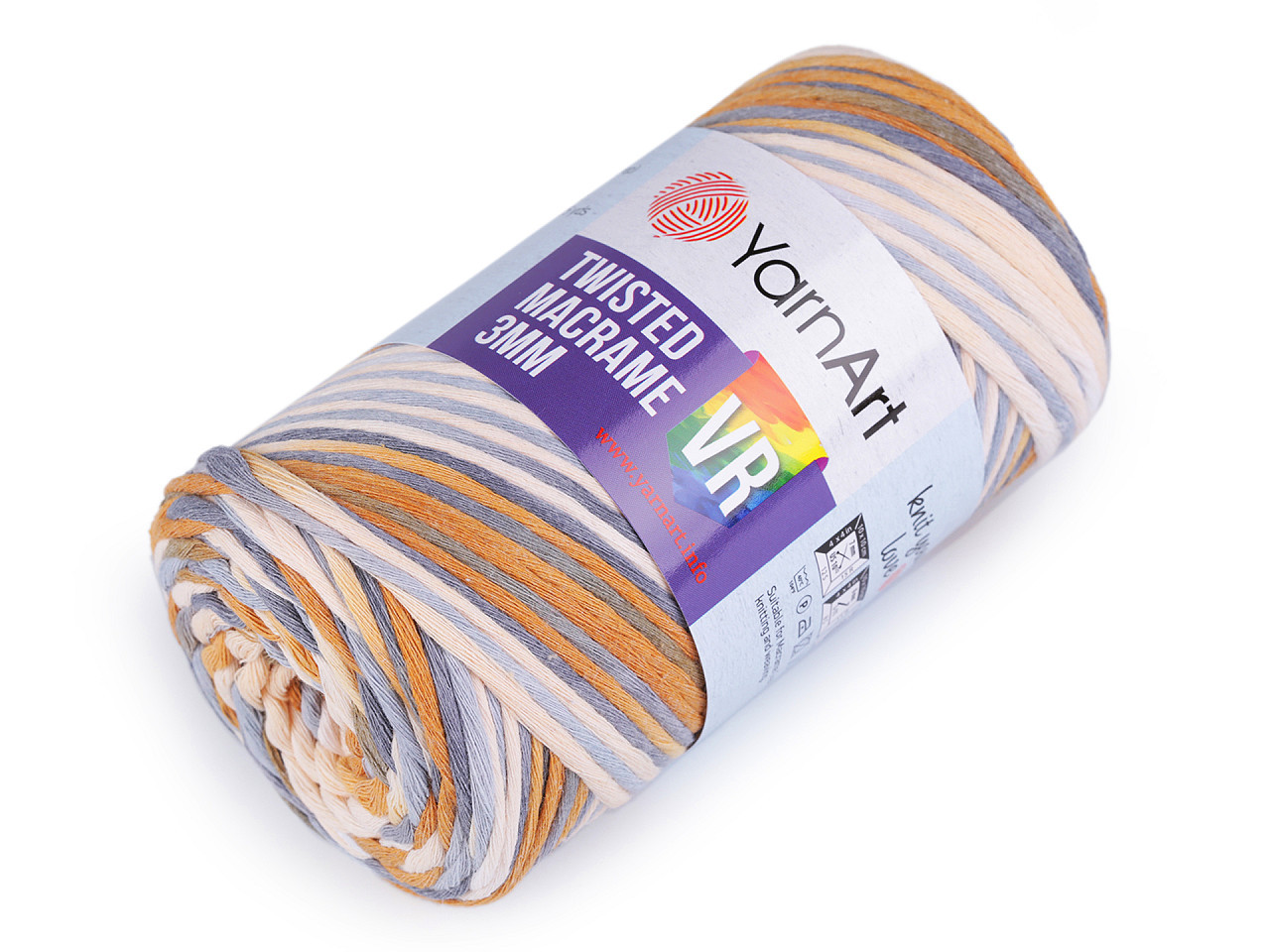 Pletací příze Twisted Macrame 250 g, barva 11 (918) béžová