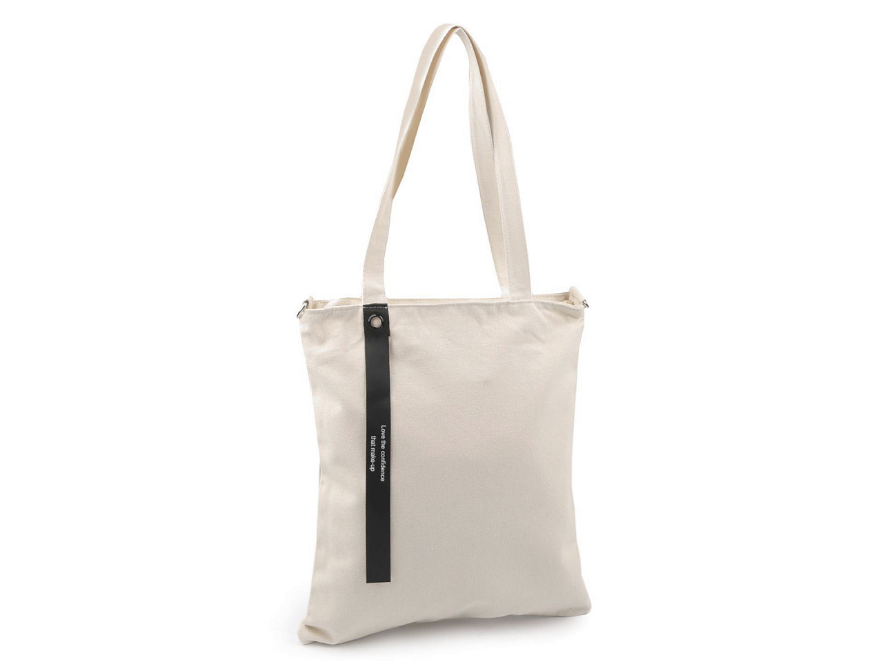 Textilní taška / crossbody bavlněná 33x38 cm, barva 1 režná světlá