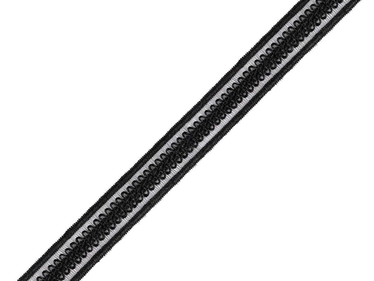 Ramínková ozdobná pruženka šíře 13 mm, barva 2 černá