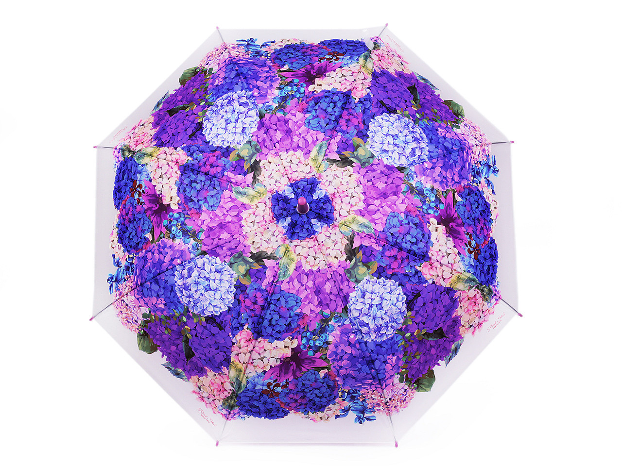 Dámský vystřelovací deštník hortenzie, barva 3 lila