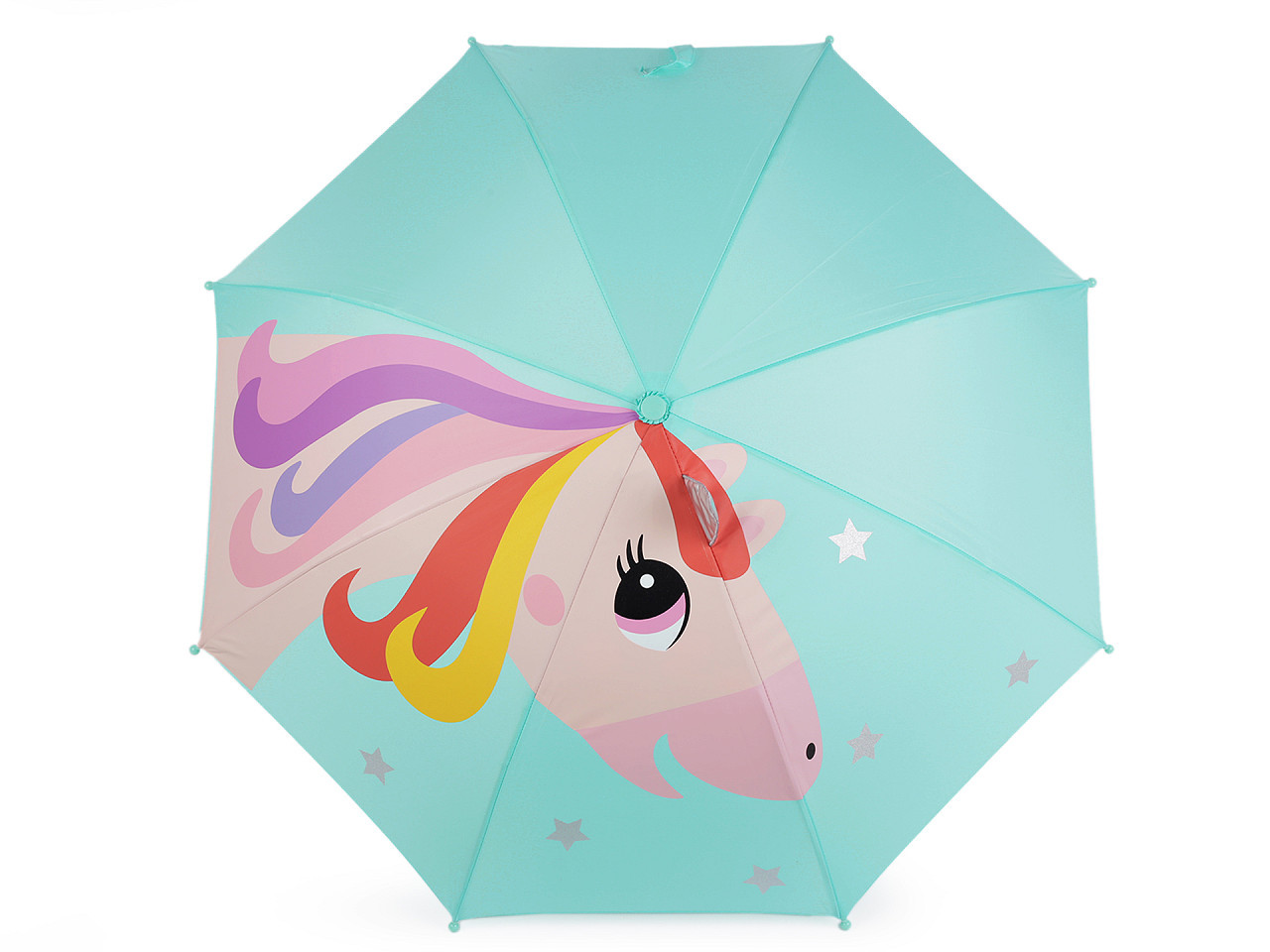 Dětský deštník jednorožec, dinosaurus, barva 3 mint jednorožec