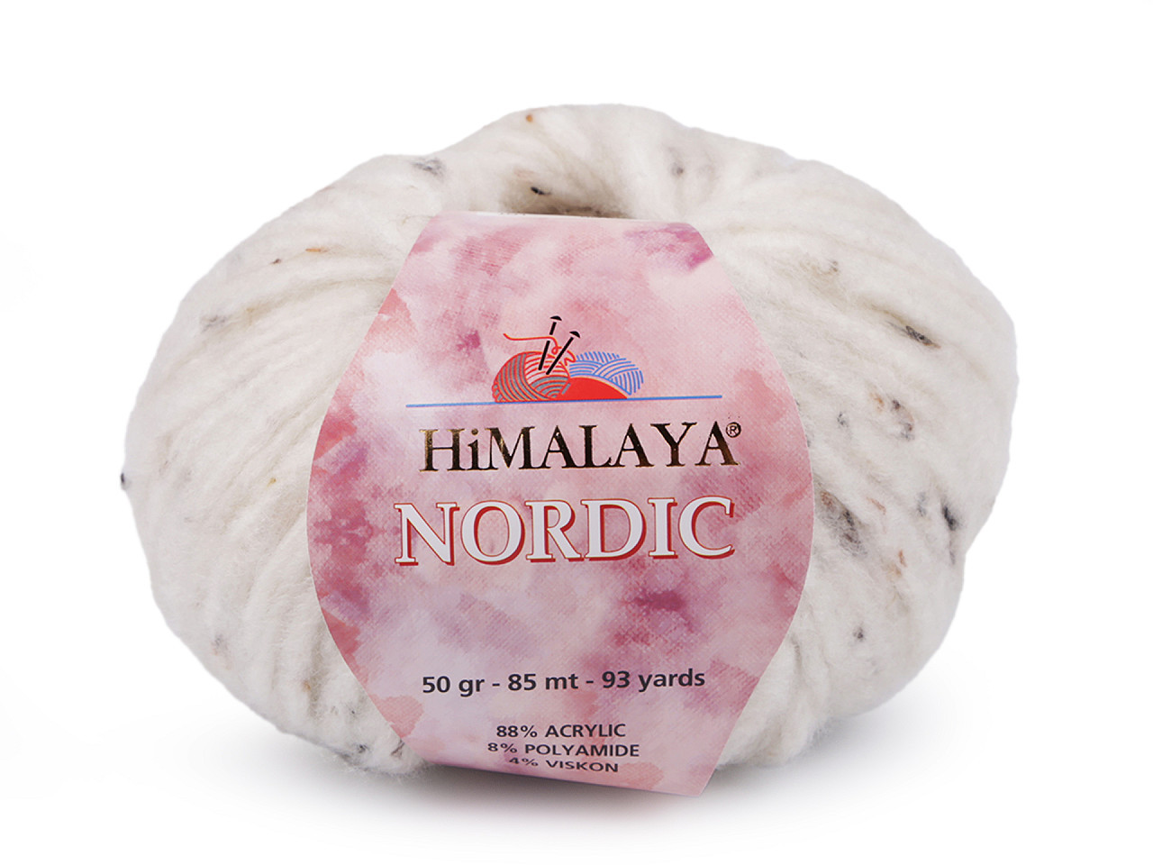 Pletací příze Himalaya Nordic 50 g, barva 1 (76801) bílá přírodní