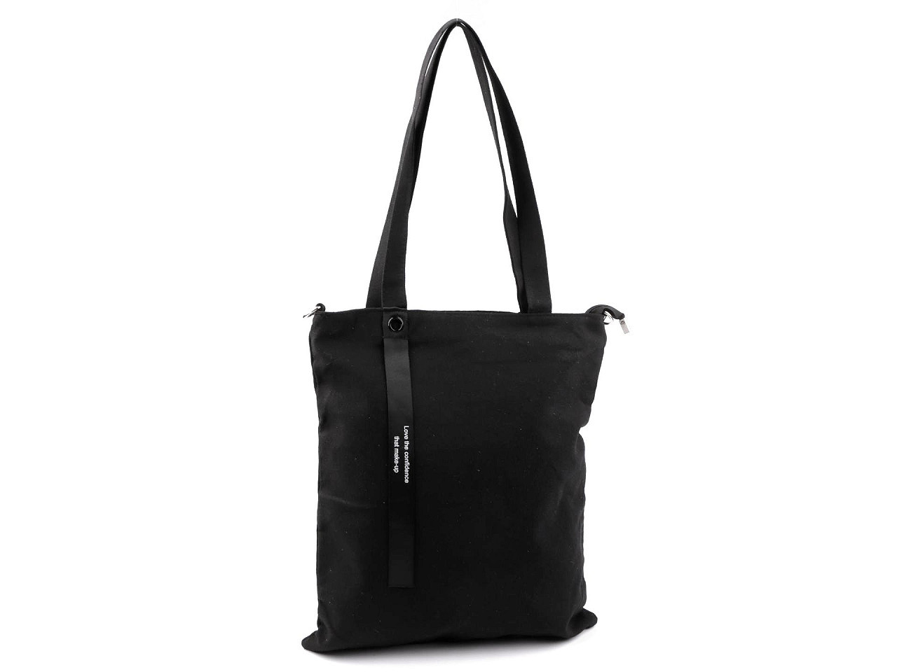 Textilní taška / crossbody bavlněná 33x38 cm, barva 2 černá