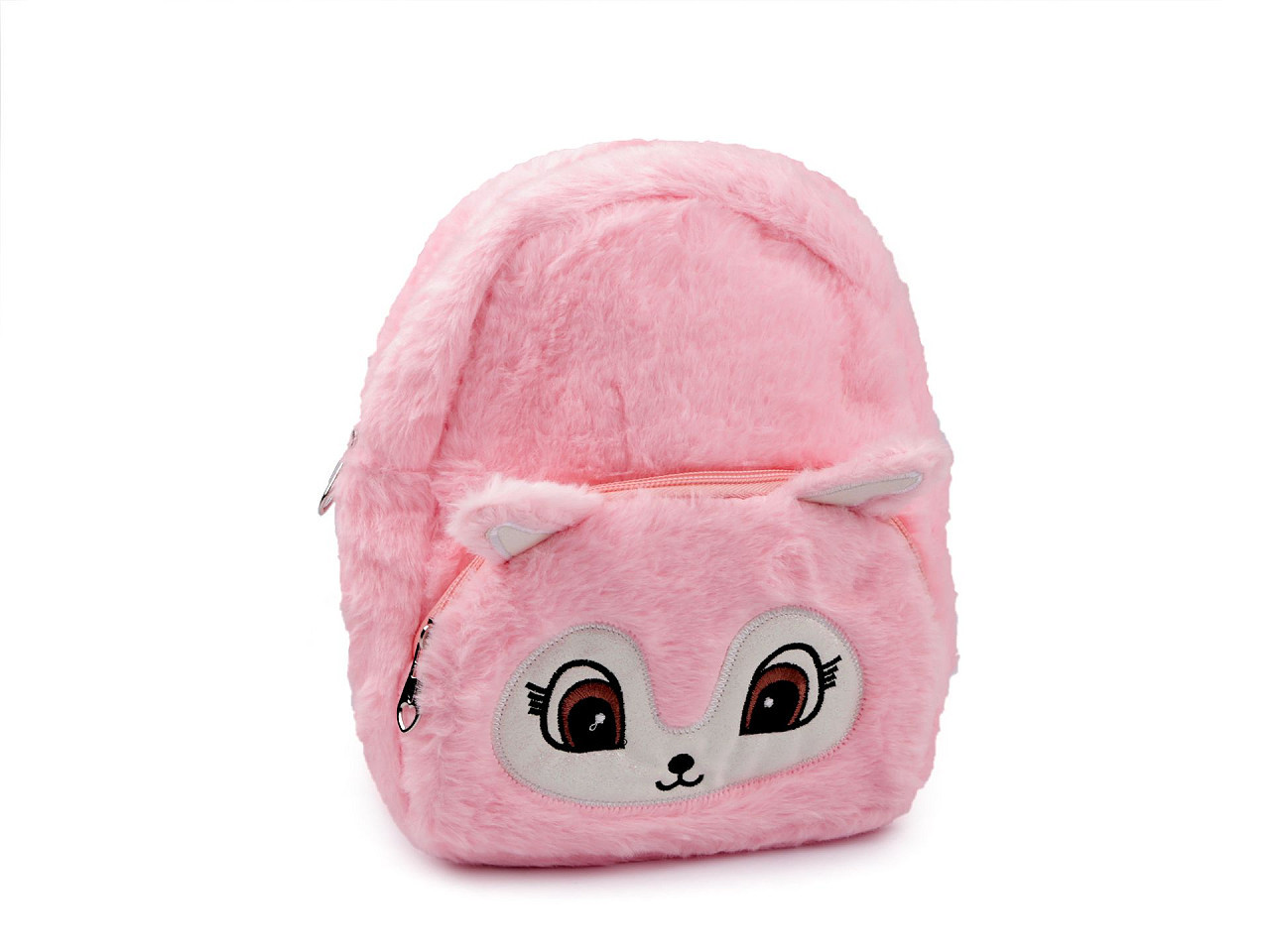 Dětský batoh zvířátko plyšové 23x26 cm, barva 3 růžová sv.