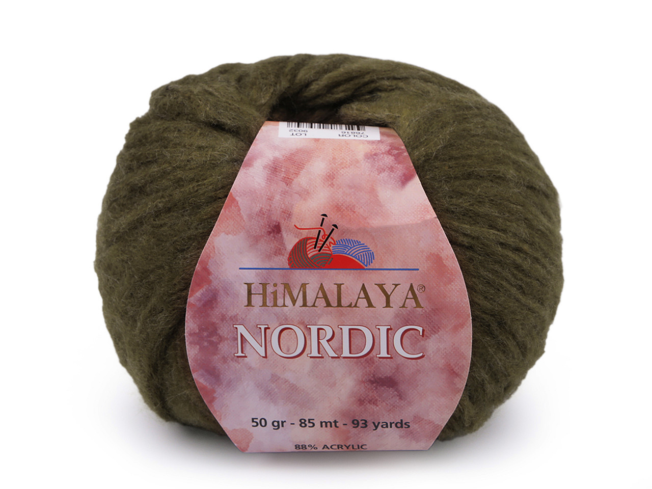 Pletací příze Himalaya Nordic 50 g, barva 11 (76816) zelená khaki