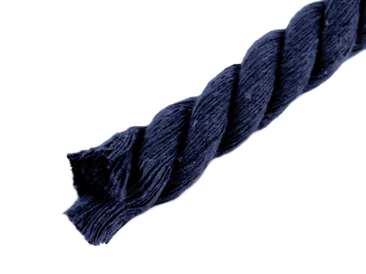 Bavlněná šňůra kroucená Ø12 mm, barva 14 modrá tmavá