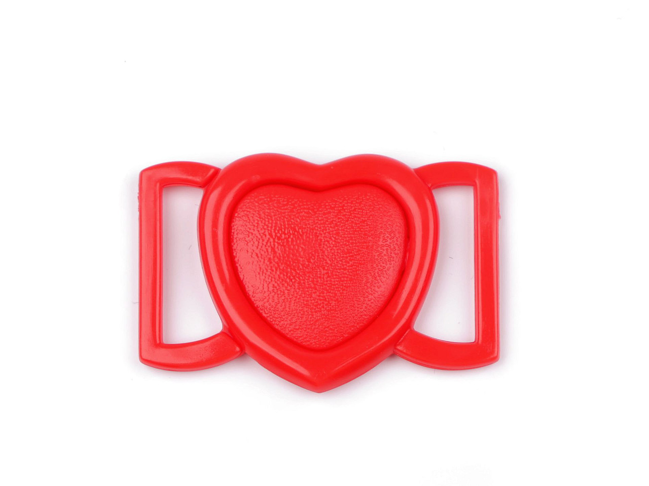 Plavkové zapínání srdce šíře 20 mm plastové, barva 5 červená