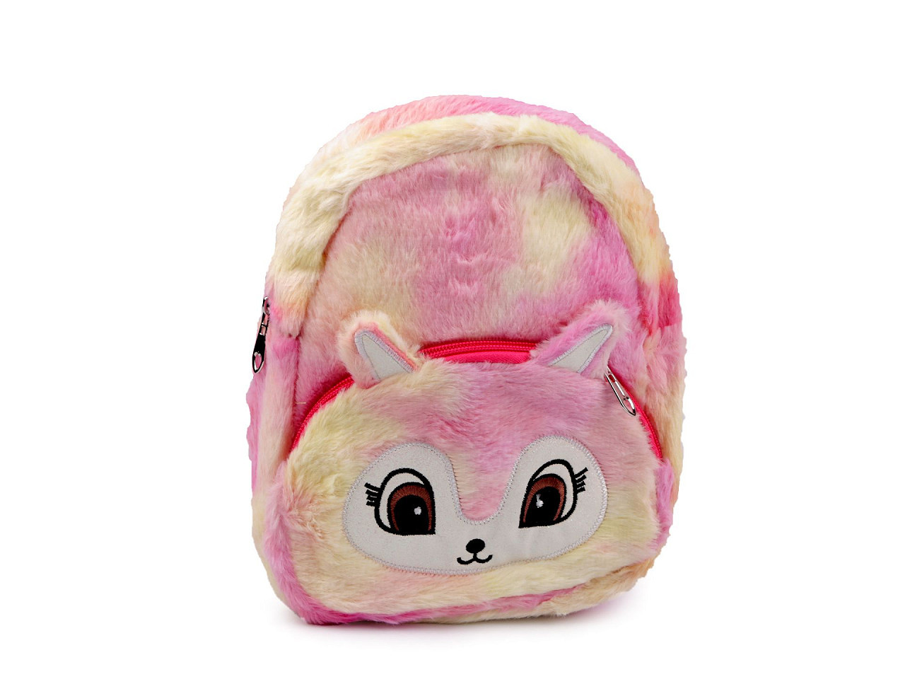 Dětský batoh zvířátko plyšové 23x26 cm, barva 4 růžová