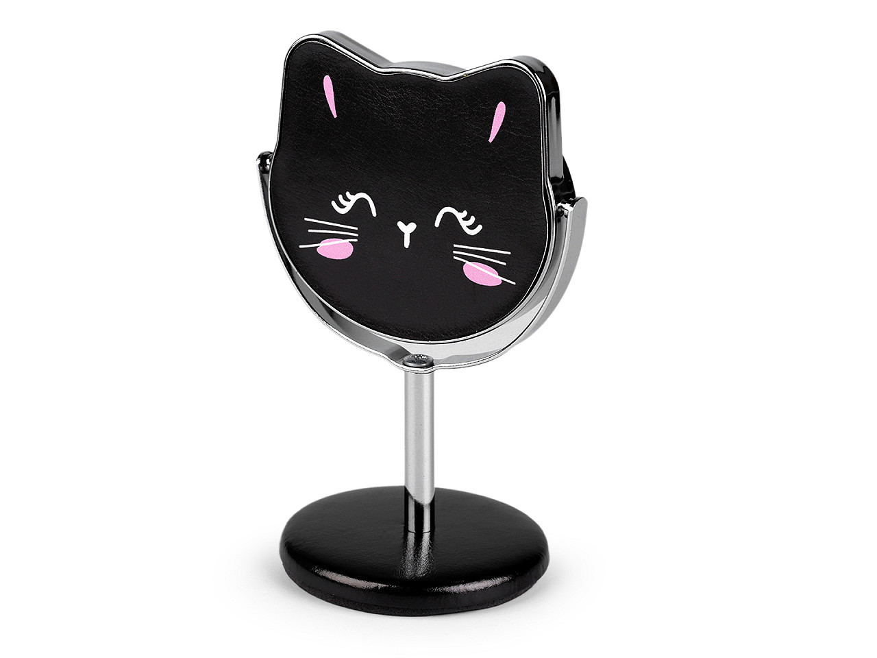 Kosmetické zrcátko stolní kočka, barva 6 černá