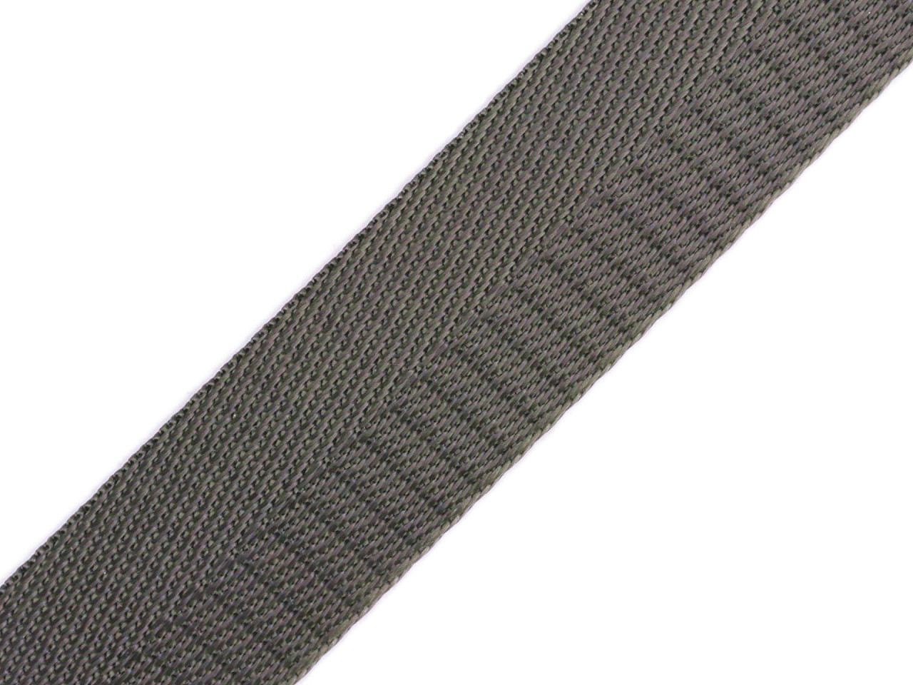 Hladký oboustranný popruh s leskem šíře 25 mm, barva 12 šedá