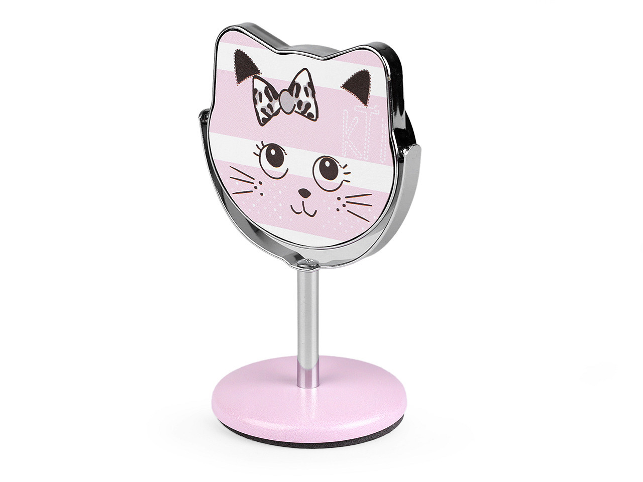 Kosmetické zrcátko stolní kočka, barva 2 pudrová