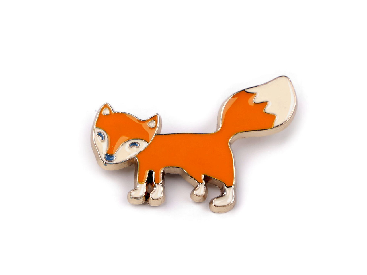 Brož pes, slon, liška, barva 2 oranžová liška