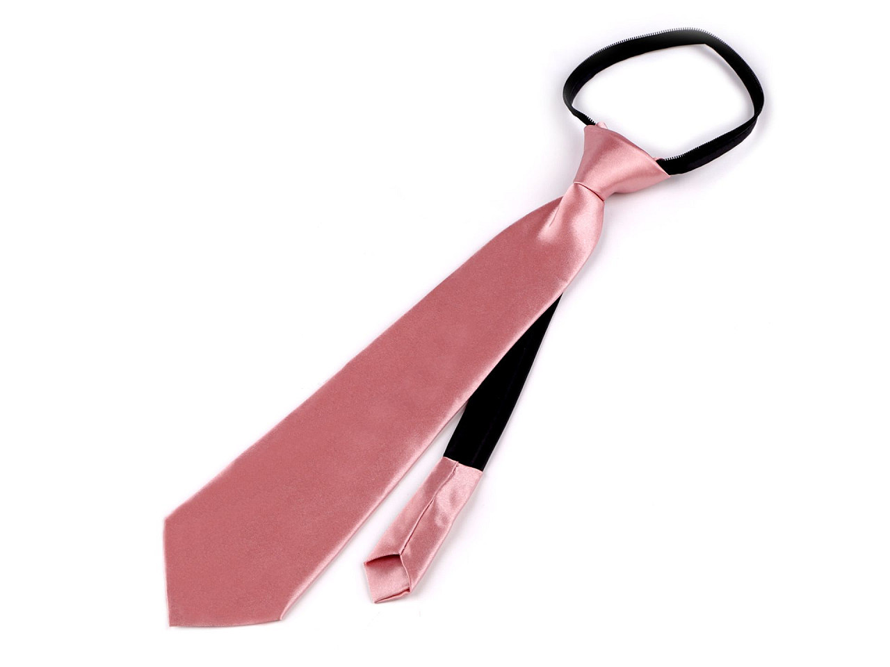 Saténová párty kravata jednobarevná, barva 10 (31 cm) pudrová