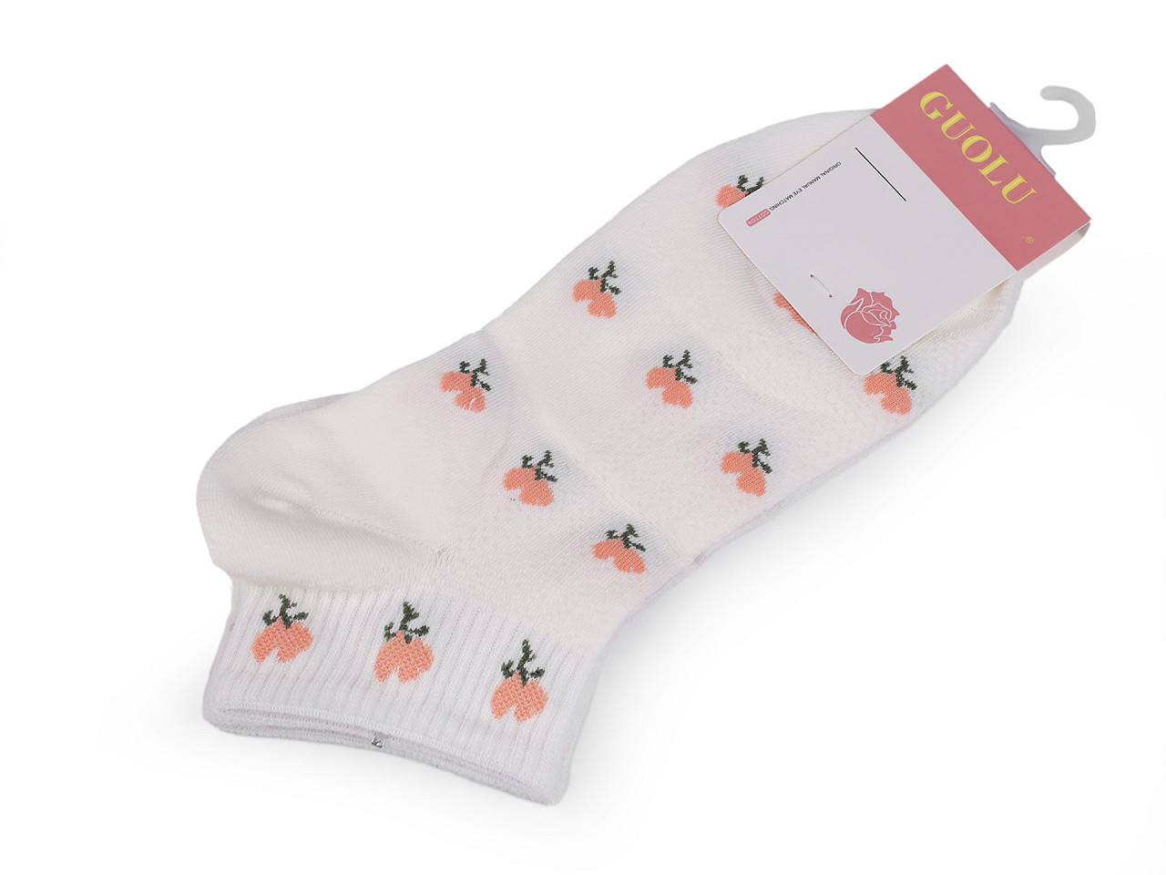 Dámské / dívčí bavlněné ponožky kotníkové, barva 8 bílá