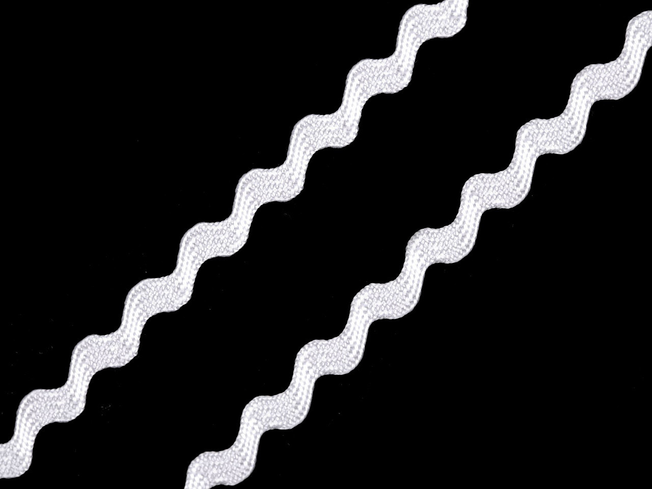 Hadovka - vlnovka šíře 3,5 mm, barva 1 bílá
