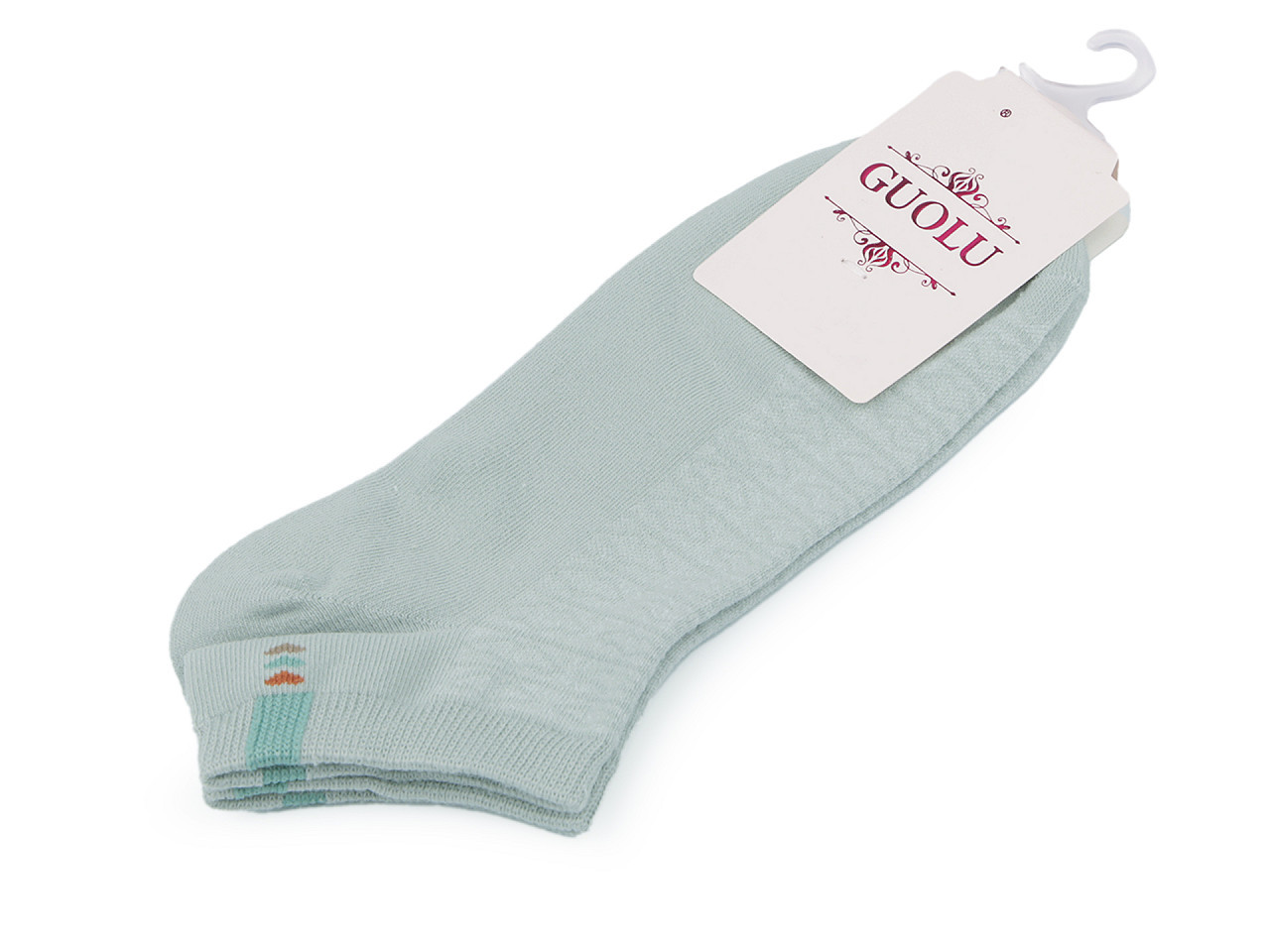 Dámské / dívčí bavlněné ponožky do tenisek, barva 4 šedozelená sv. srdce