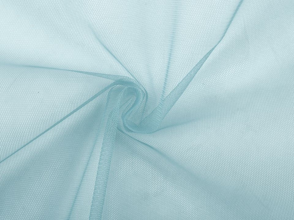 Tyl oděvní PAD jemný na závoje, barva 15 (10) modrá andělská