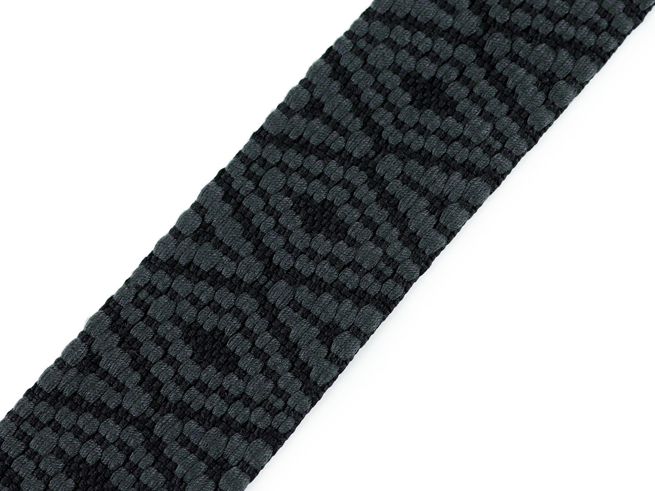 Oboustranný popruh šíře 50 mm, barva 2 šedá černá