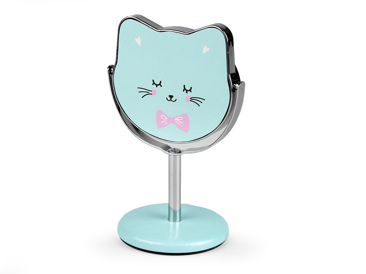 Kosmetické zrcátko stolní kočka, barva 5 mint