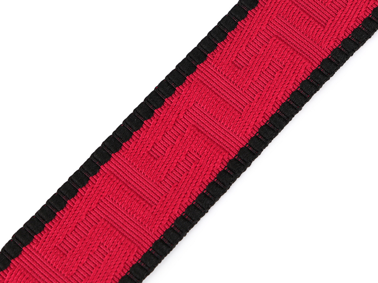 Popruh šíře 38 mm, barva 1 červená černá