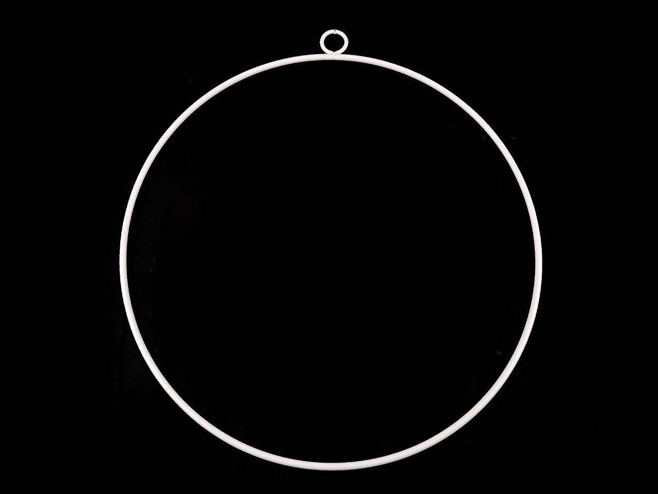 Kovový kruh na lapač snů / k dekorování Ø30 cm, barva 2 bílá