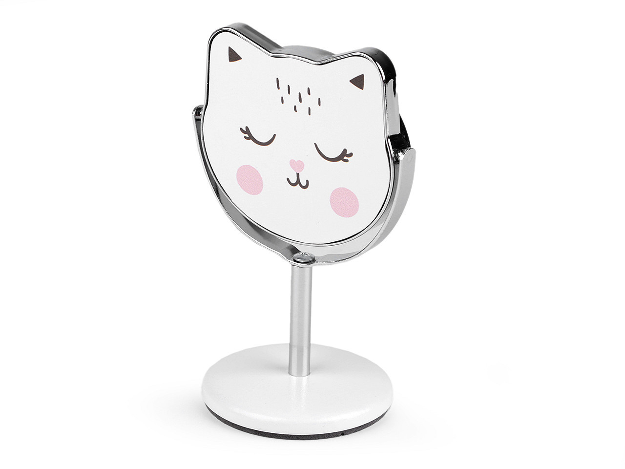 Kosmetické zrcátko stolní kočka, barva 1 krémová nejsvět.