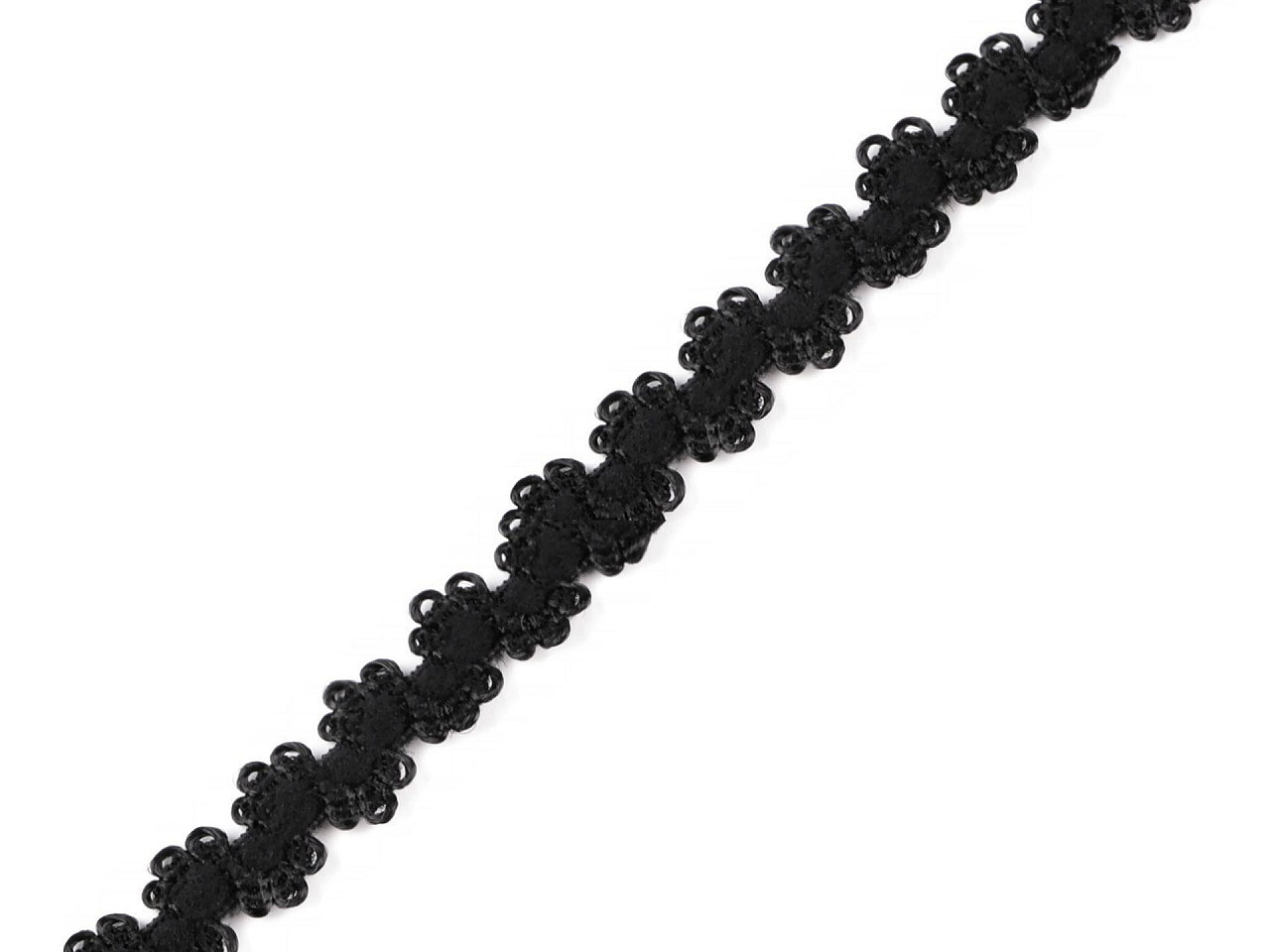 Ozdobná pruženka šíře 10 mm, barva 3 černá