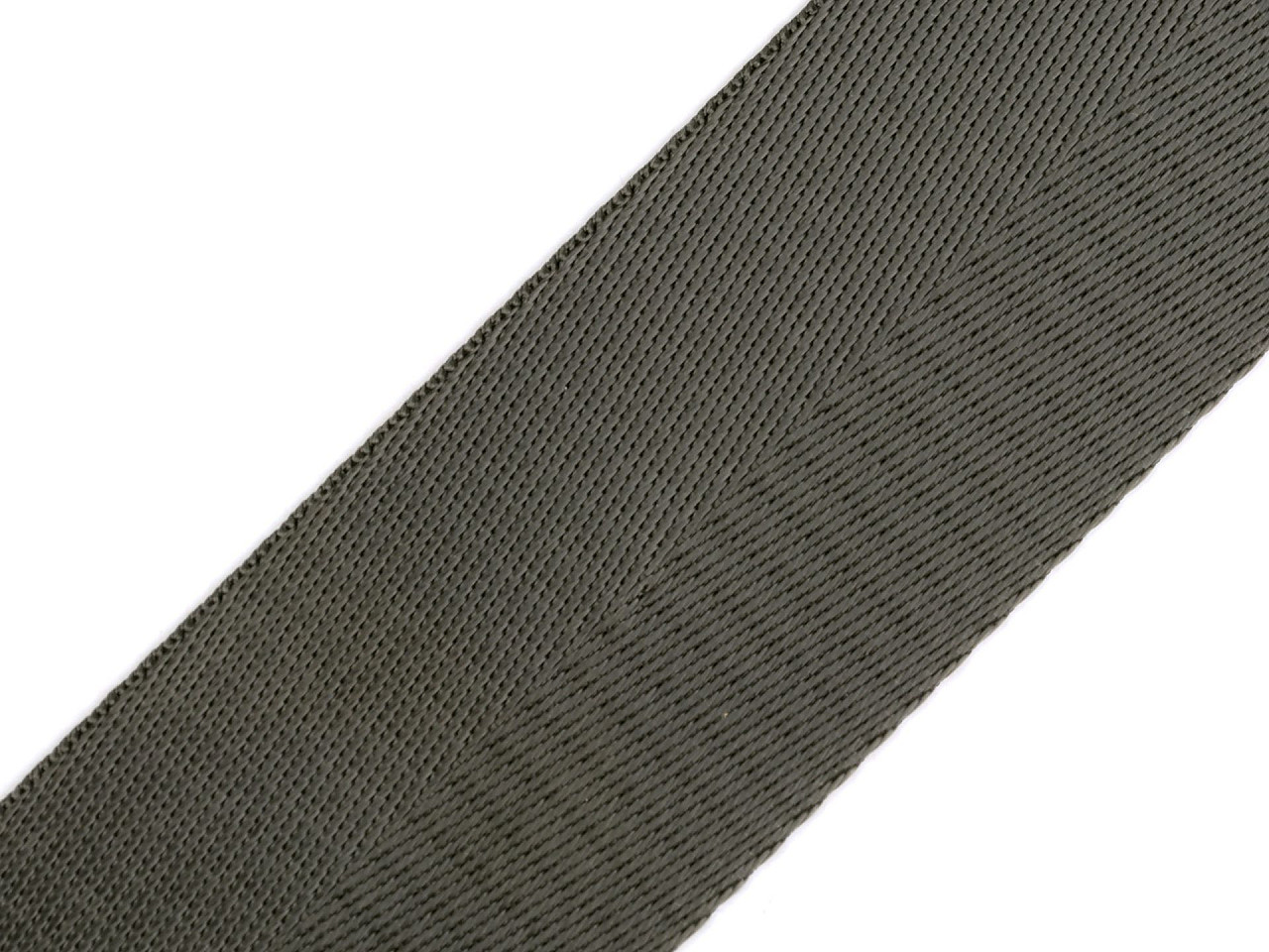 Hladký oboustranný popruh s leskem šíře 50 mm, barva 13 šedá