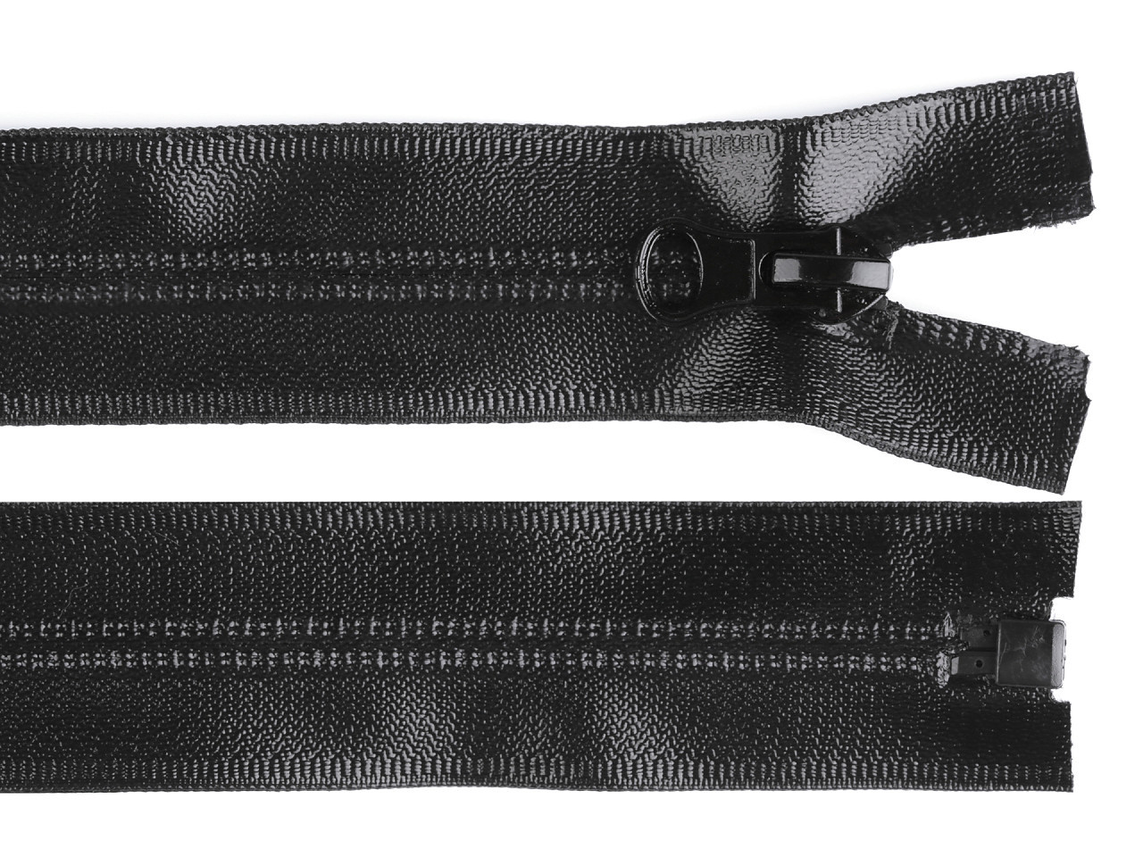 Fotografie Voděodolný zip šíře 7 mm délka 85 cm spirálový, barva černá