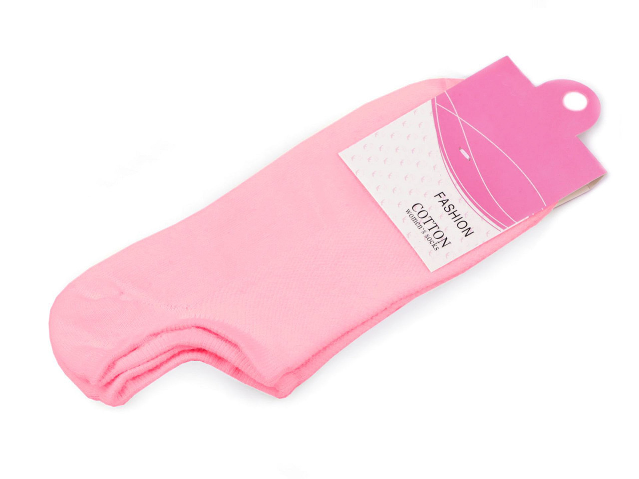 Dámské / dívčí bavlněné ponožky do tenisek, barva 4 růžová světlá