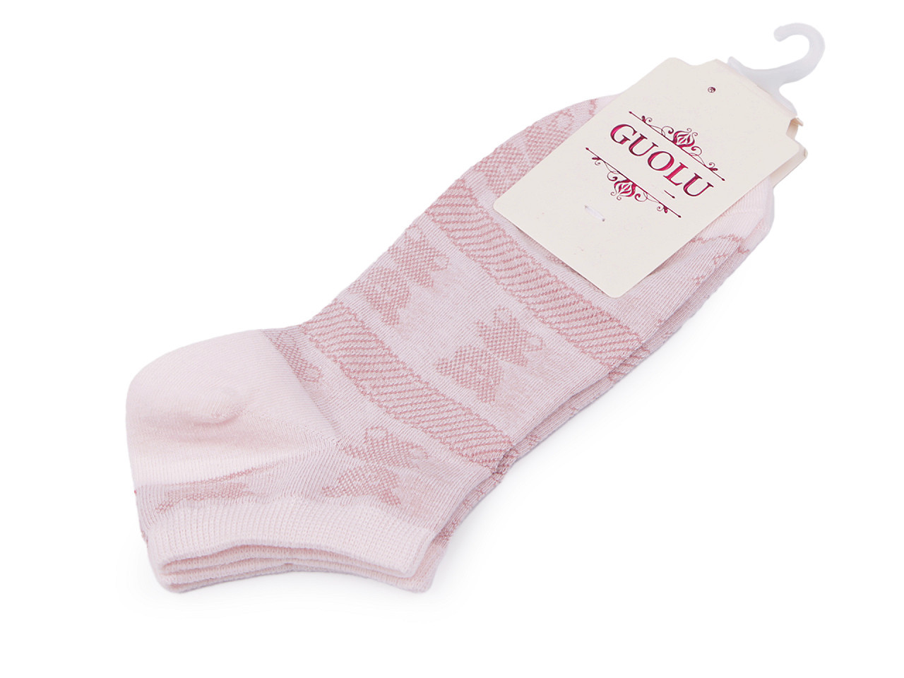 Dámské / dívčí bavlněné ponožky do tenisek, barva 8 růžová nejsv. medvěd