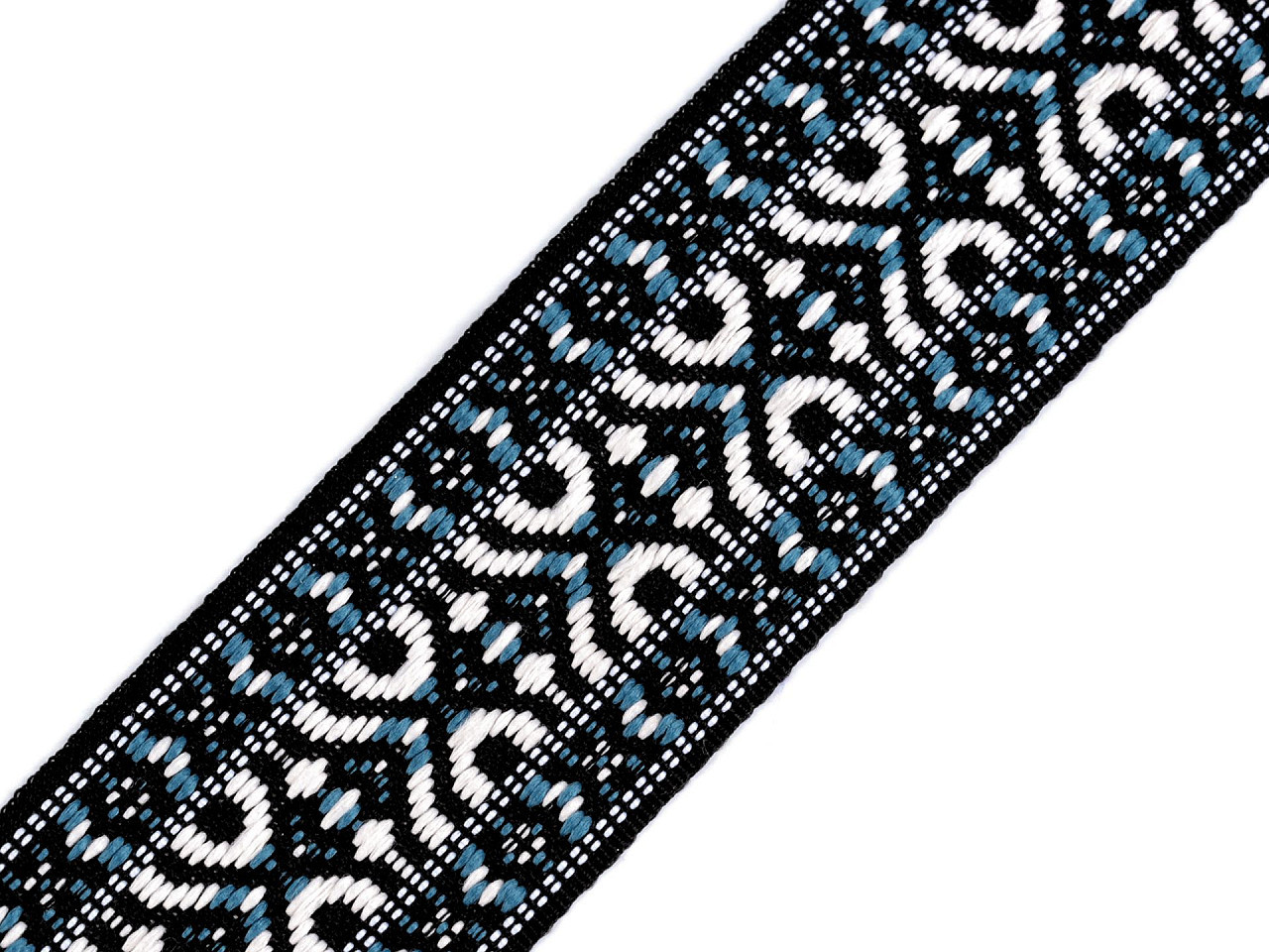 Vzorovka / popruh šíře 47 mm, barva modrá černá