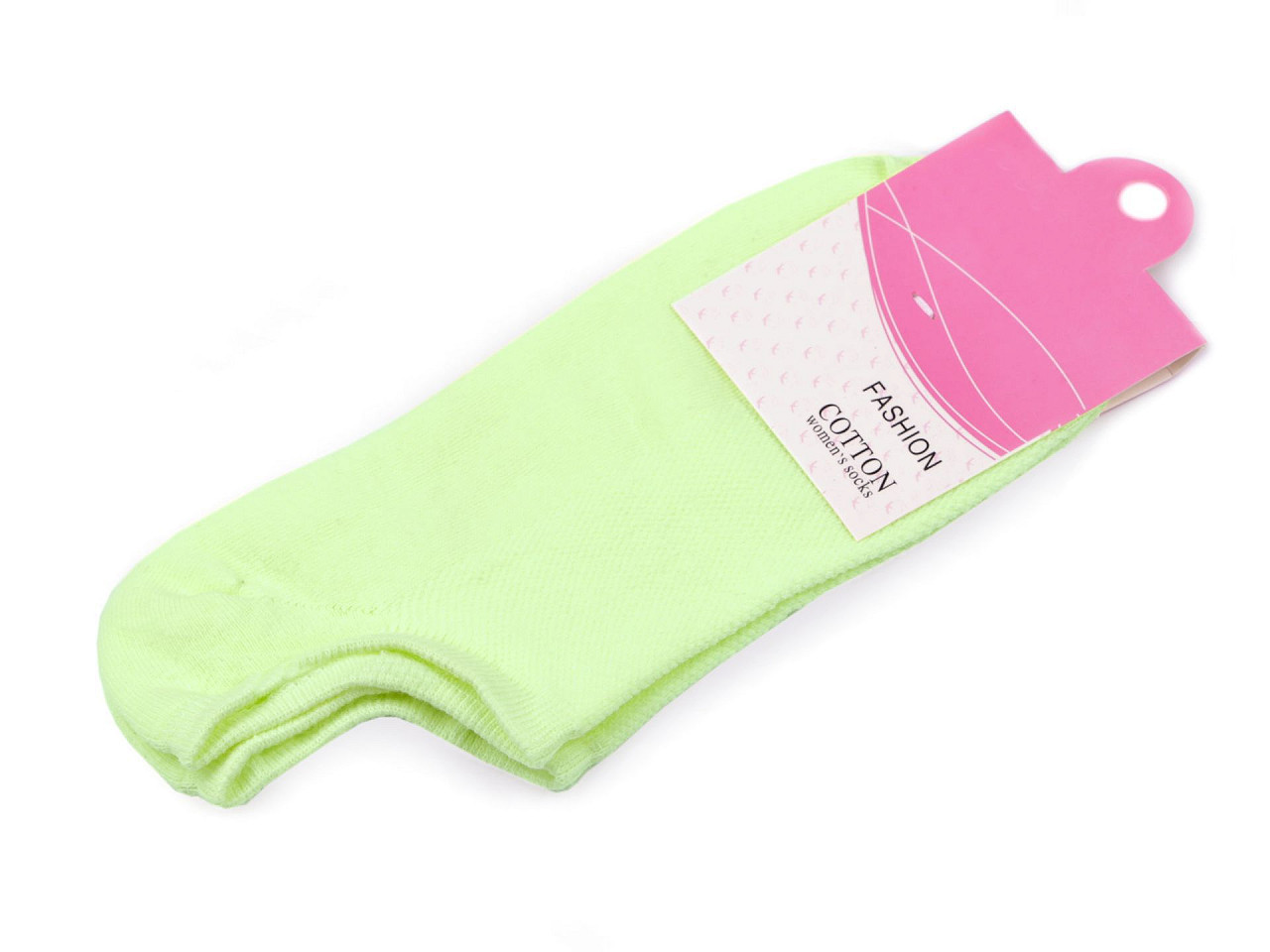 Dámské / dívčí bavlněné ponožky do tenisek, barva 6 zelená sv.