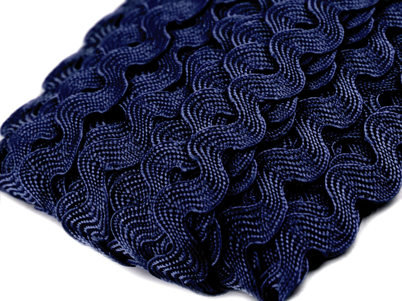 Hadovka - vlnovka šíře 5 mm, barva 44 modrá tmavá