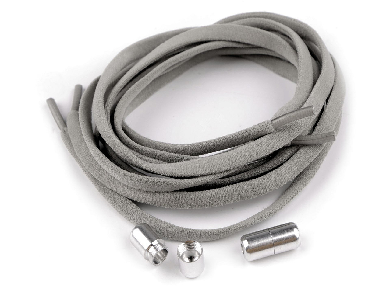 Elastické samozavazovací tkaničky délka 100 cm, barva 3 šedá