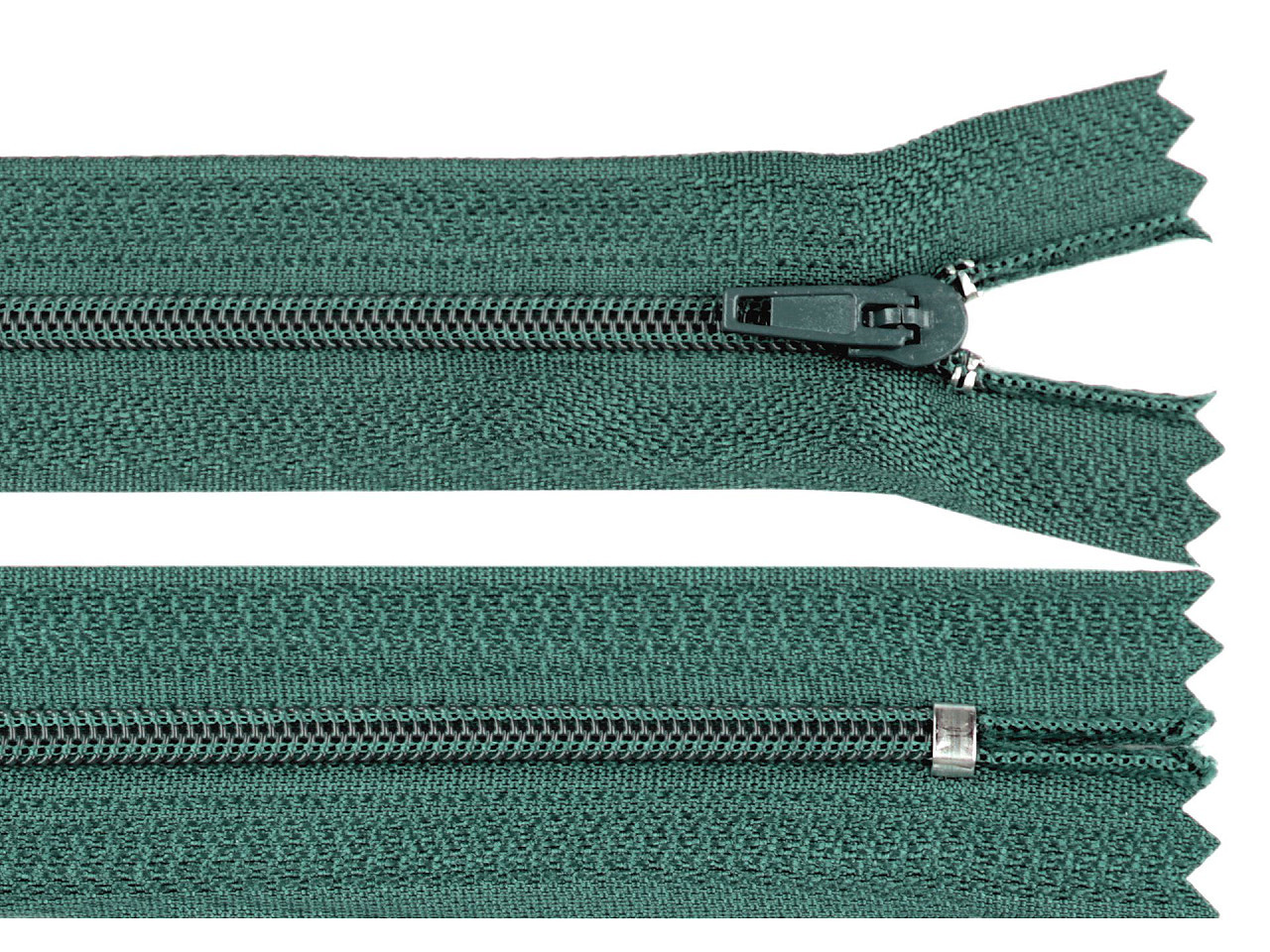 Spirálový zip šíře 3 mm délka 20 cm pinlock, barva 272 zelená piniová